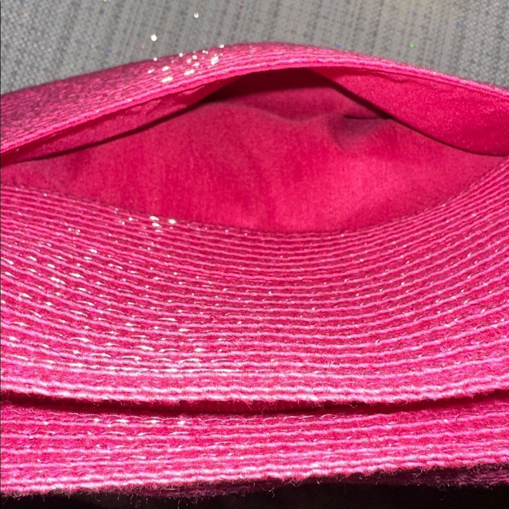 Fuchsia Pink TanβStraw Faux Leather Straps Tote Bag - Picture 9 of 12